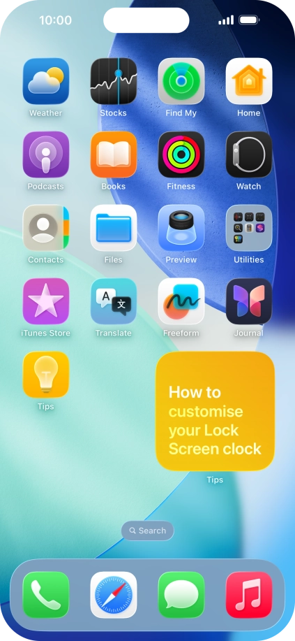 If you're using a Widget Stack: slide up or down on the stack to select the required widget. If you're using a Widget Stack: slide up or down on the stack to select the required widget.