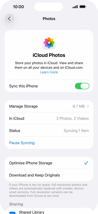 Press the indicator next to Press the indicator next to