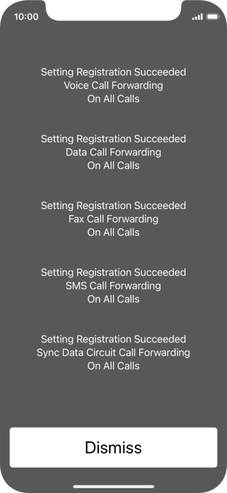 Press Dismiss. Press Dismiss.