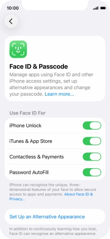 Press the indicators next to the required settings to turn them on or off. Press the indicators next to the required settings to turn them on or off.