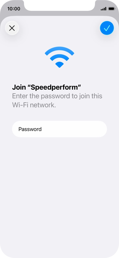 Press the confirm icon. Press the confirm icon.