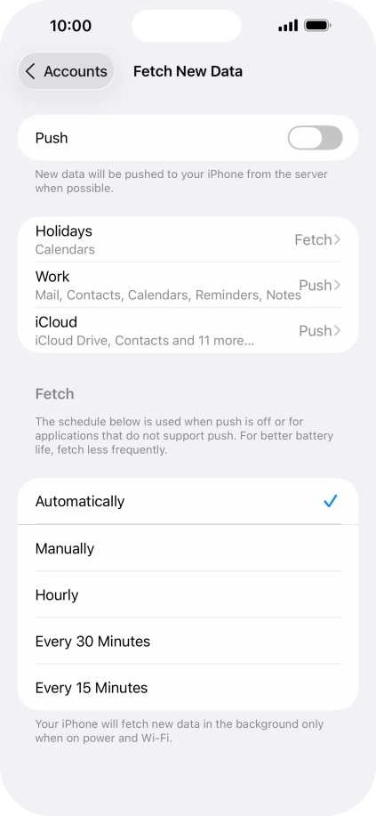 If you turn off the function, press the required setting. If you turn off the function, press the required setting.