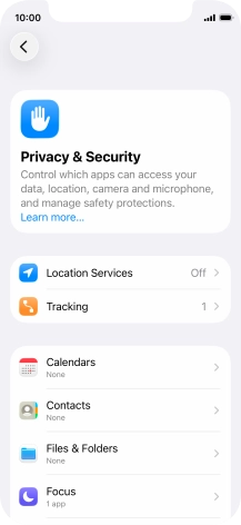 Press Location Services. Press Location Services.