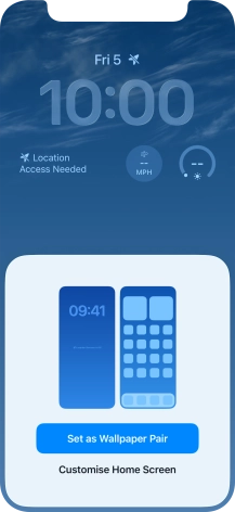 To use the same colour theme on the home screen, press Set as Wallpaper Pair. To use the same colour theme on the home screen, press Set as Wallpaper Pair.