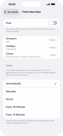 If you turn off the function, press the required setting. If you turn off the function, press the required setting.