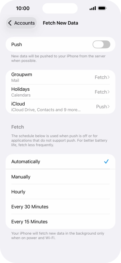 If you turn off the function, press the required setting. If you turn off the function, press the required setting.