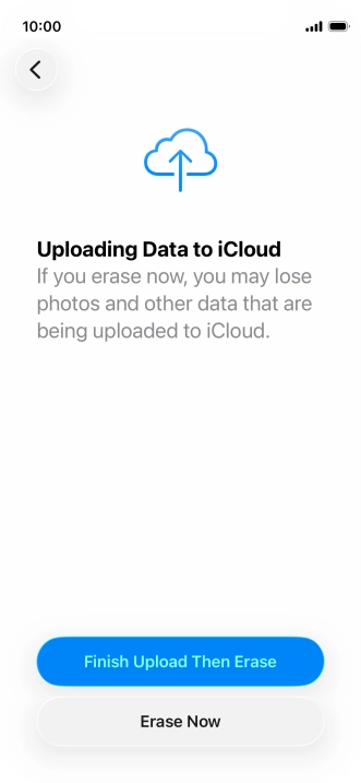 Press Erase Now. Press Erase Now.
