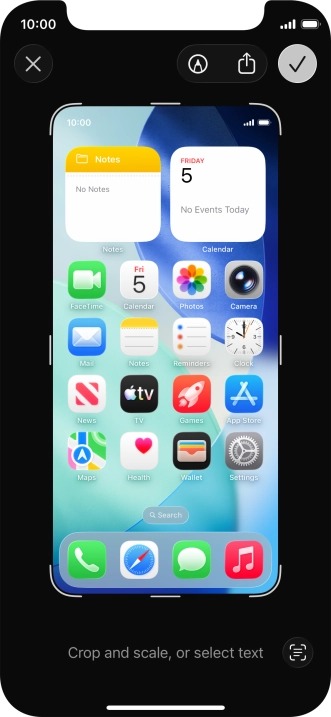 Follow the instructions on the screen to edit and save your screenshot. Follow the instructions on the screen to edit and save your screenshot.