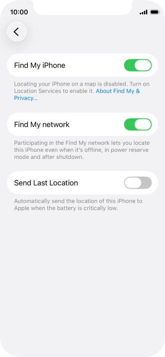 Press the indicator next to Press the indicator next to