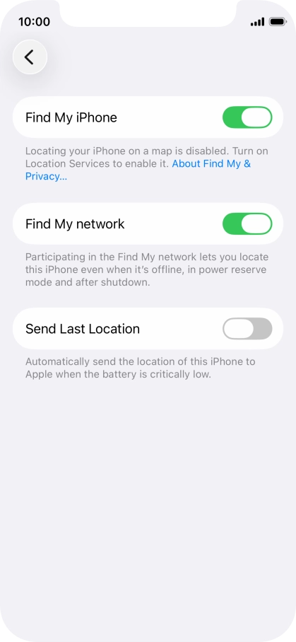 Press the indicator next to Press the indicator next to