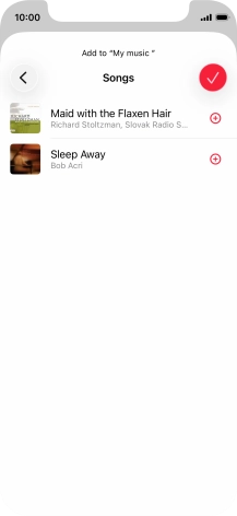 Go to the required category and press the add icon next to the required audio file. Go to the required category and press the add icon next to the required audio file.