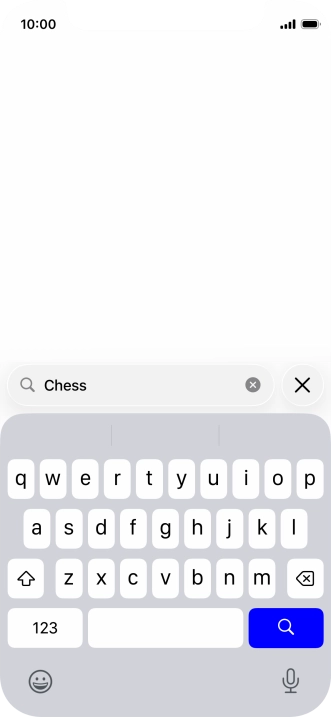 Press the search icon. Press the search icon.