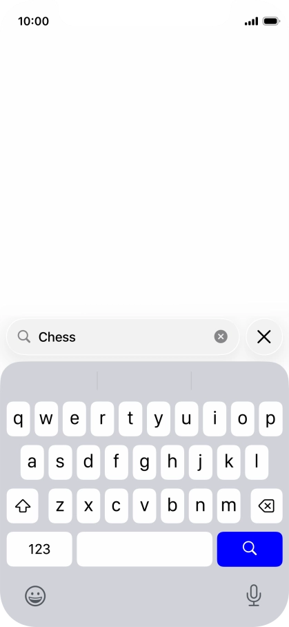 Press the search icon. Press the search icon.