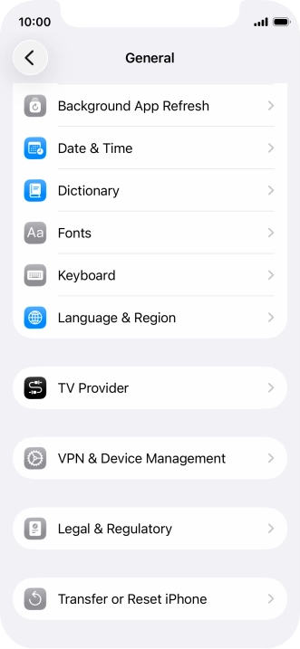 Press Transfer or Reset iPhone. Press Transfer or Reset iPhone.