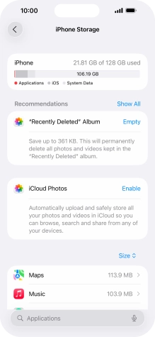 Press the required app. Press the required app.