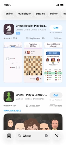 Press the required app. Press the required app.