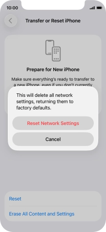 Press Reset Network Settings. Press Reset Network Settings.