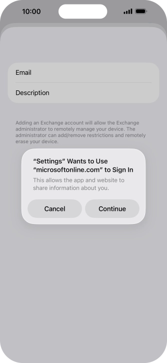 Press Continue. Press Continue.