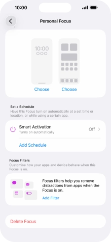 Press the required setting below Press the required setting below