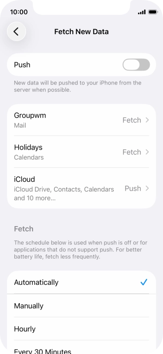If you turn off the function, press the required setting. If you turn off the function, press the required setting.
