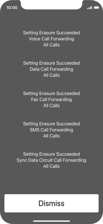 Press Dismiss. Press Dismiss.