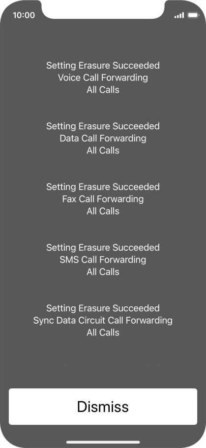 Press Dismiss. Press Dismiss.