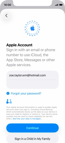 Press Continue. Press Continue.