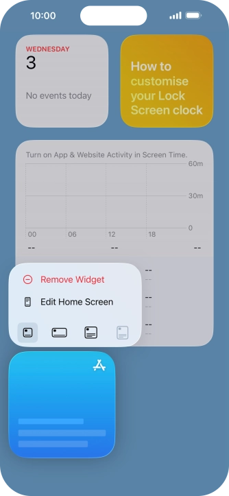 Press Remove Widget. Press Remove Widget.