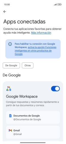 Pulsa el indicador junto a la extensión deseada para activar la función. Pulsa el indicador junto a la extensión deseada para activar la función.