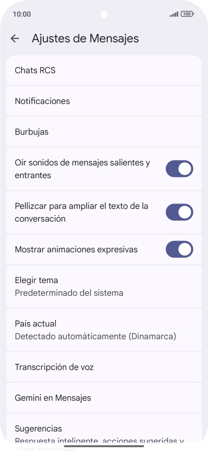 Pulsa Gemini en Mensajes. Pulsa Gemini en Mensajes.
