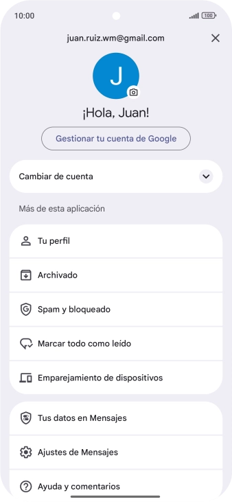 Pulsa Ajustes de Mensajes. Pulsa Ajustes de Mensajes.