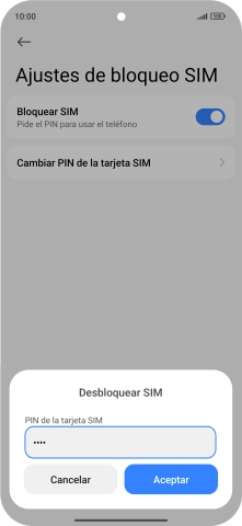 Introduce tu código PIN y pulsa Aceptar. Introduce tu código PIN y pulsa Aceptar.