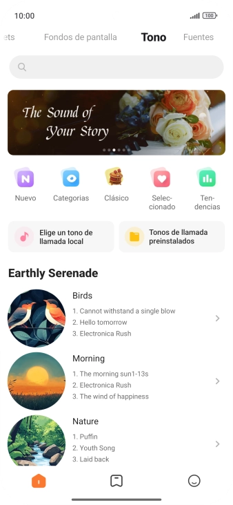 Si deseas seleccionar un timbre de llamada que no sea un timbre de llamada predeterminado, pulsa Elige un tono de llamada local y sigue las indicaciones de la pantalla para seleccionar la melodía deseada. Si deseas seleccionar un timbre de llamada que no sea un timbre de llamada predeterminado, pulsa Elige un tono de llamada local y sigue las indicaciones de la pantalla para seleccionar la melodía deseada.