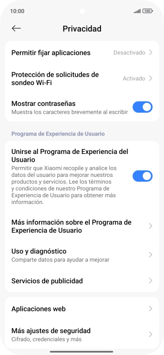 Pulsa Más ajustes de seguridad. Pulsa Más ajustes de seguridad.
