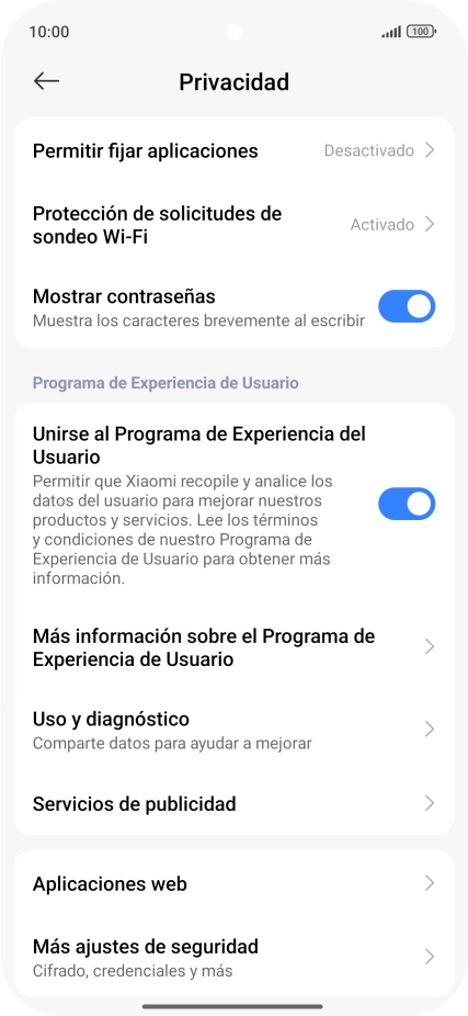 Pulsa Más ajustes de seguridad. Pulsa Más ajustes de seguridad.
