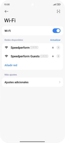 Pulsa la red deseada. Pulsa la red deseada.