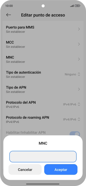 Introduce 01 y pulsa Aceptar. Introduce 01 y pulsa Aceptar.
