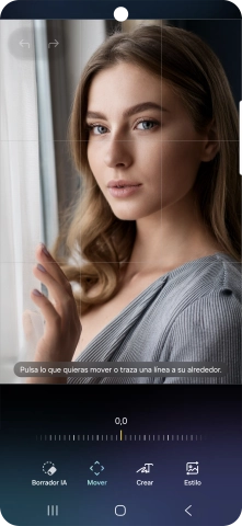 Si deseas cambiar los elementos de sitio en una fotografía, pulsa Mover y sigue las indicaciones de la pantalla para utilizar la función. Si deseas cambiar los elementos de sitio en una fotografía, pulsa Mover y sigue las indicaciones de la pantalla para utilizar la función.