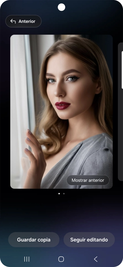 Pulsa Guardar copia si deseas guardar la fotografía o imagen propuesta que se ha generado. Pulsa Guardar copia si deseas guardar la fotografía o imagen propuesta que se ha generado.