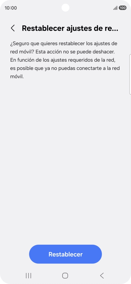 Pulsa Restablecer. Pulsa Restablecer.