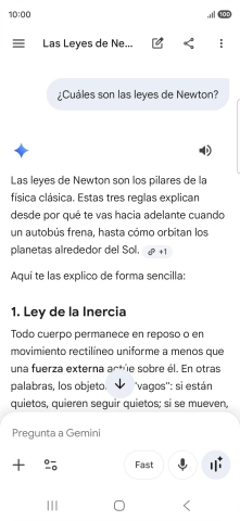 La transcripción de la conversación con Gemini Live aparece ahora en la pantalla. La transcripción de la conversación con Gemini Live aparece ahora en la pantalla.