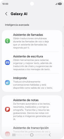 En la pantalla aparecen ahora más ejemplos de cómo puedes utilizar Galaxy AI. En la pantalla aparecen ahora más ejemplos de cómo puedes utilizar Galaxy AI.