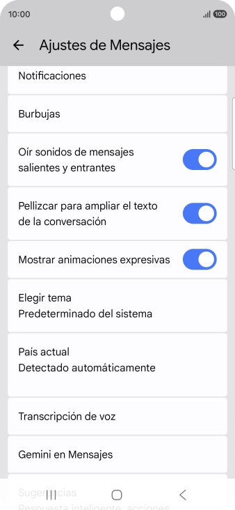 Pulsa Gemini en Mensajes. Pulsa Gemini en Mensajes.