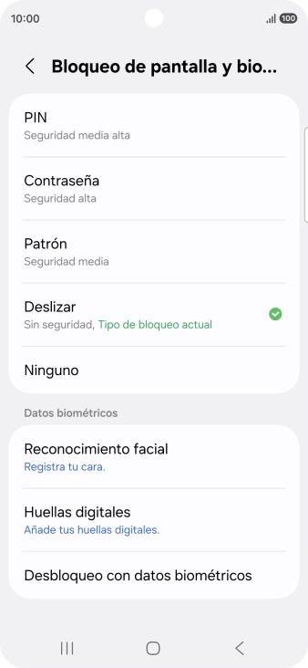 Pulsa Huellas digitales. Pulsa Huellas digitales.