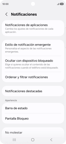 Pulsa Notificaciones de aplicaciones. Pulsa Notificaciones de aplicaciones.