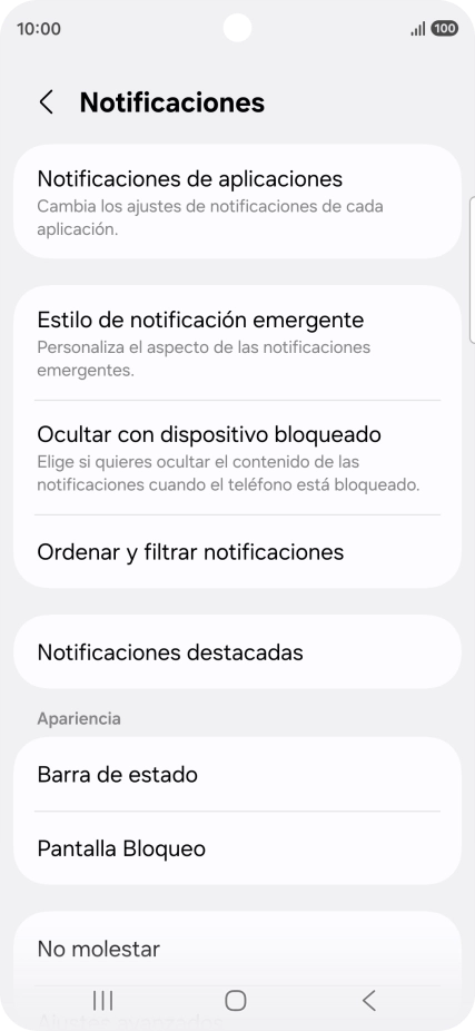 Pulsa Notificaciones de aplicaciones. Pulsa Notificaciones de aplicaciones.
