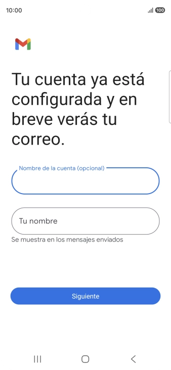 Pulsa Tu nombre e introduce el nombre del remitente. Pulsa Tu nombre e introduce el nombre del remitente.