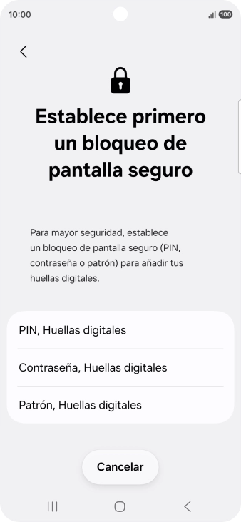Pulsa el código de seguridad deseado y sigue las indicaciones de la pantalla para crear un código de seguridad del teléfono adicional. Pulsa el código de seguridad deseado y sigue las indicaciones de la pantalla para crear un código de seguridad del teléfono adicional.