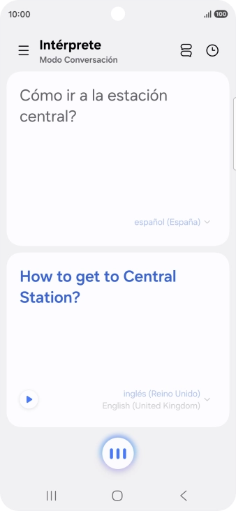 Sigue las indicaciones de la pantalla para seleccionar los ajustes de idioma deseados y utilizar la función. Sigue las indicaciones de la pantalla para seleccionar los ajustes de idioma deseados y utilizar la función.