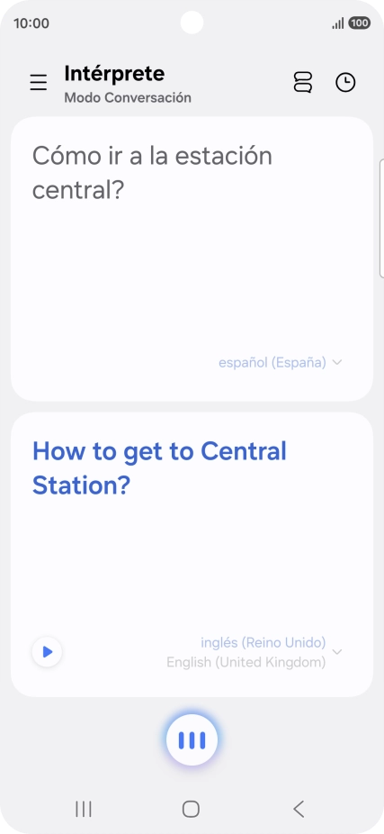 Sigue las indicaciones de la pantalla para seleccionar los ajustes de idioma deseados y utilizar la función. Sigue las indicaciones de la pantalla para seleccionar los ajustes de idioma deseados y utilizar la función.